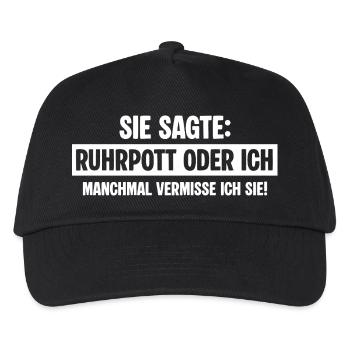 Ruhrpott Exfreundin - Kinder Basecap - Schwarz - Vorne