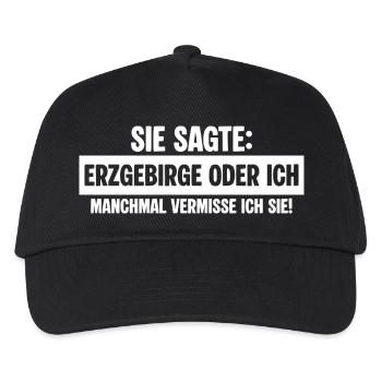 Erzgebirge Lustig Frau Vermissen - Kinder Basecap - Schwarz - Vorne