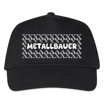 Job Metallbauer - Kinder Basecap - Schwarz - Vorne