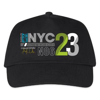 Urban Streetwear Nummer 86 Design - Kinder Basecap - Schwarz - Vorne