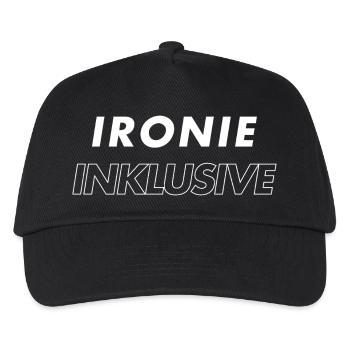 Humorous lettering. Irony - Kids’ Baseball Cap - black - Front