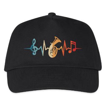 Tenor horn heartbeat tenor horn musician - Kids’ Baseball Cap - black - Front