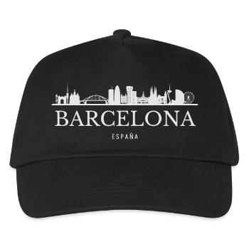 Barcelona Skyline, Barcelona Spain - Kids’ Baseball Cap - black - Front