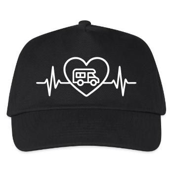 Motorhome Cœur Vanlife Voyage - Kids’ Baseball Cap - black - Front