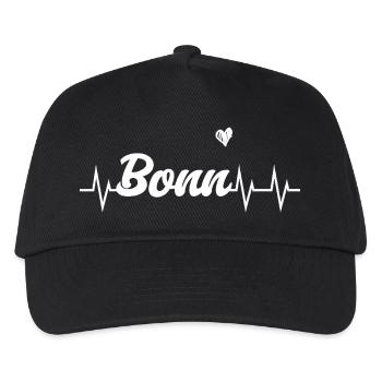 Bonn Heartbeat - Kinder Basecap - Schwarz - Vorne