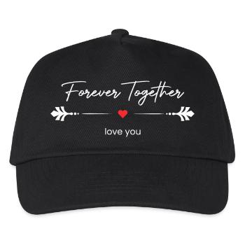 Für immer zusammen Ich liebe dich Ewige Liebe - Kinder Basecap - Schwarz - Vorne