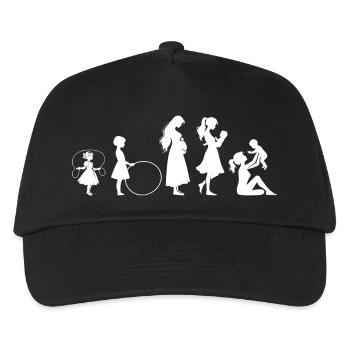 Evolution Mama Muttertag kind Familie - Kinder Basecap - Schwarz - Vorne