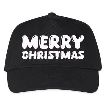 Cuddly Merry Christmas lettering - Kids’ Baseball Cap - black - Front
