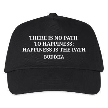 Happiness Is The Path Buddha Quote - Kids’ Baseball Cap - black - Front
