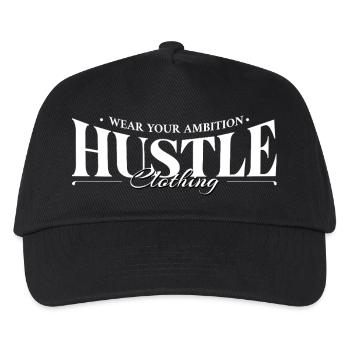 Hustle Clothing Ambition Logo - Kids’ Baseball Cap - black - Front