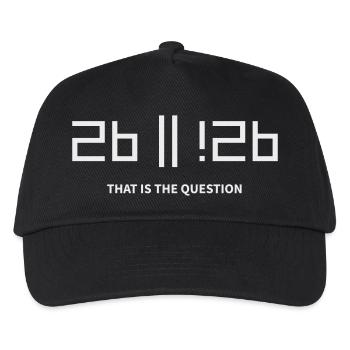 2b or !2b to be or not to be that is the question - Kinder Basecap - Schwarz - Vorne