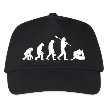 Évolution du yoga : cadeau drôle de yoga Namasté - Casquette de baseball Enfant - noir - Devant