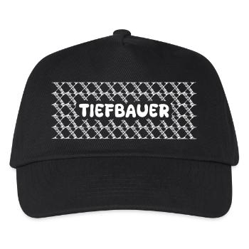 Berufung Tiefbauer - Kinder Basecap - Schwarz - Vorne