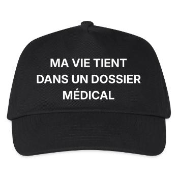 Ma vie tient dans un dossier médical - Casquette de baseball Enfant - noir - Devant