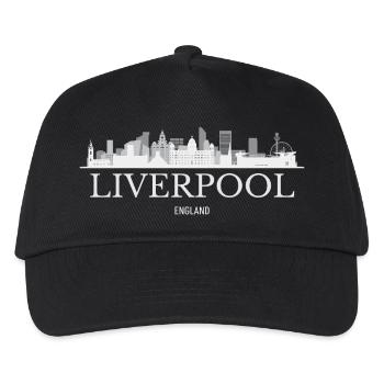 Liverpool Skyline, Liverpool England - Kids’ Baseball Cap - black - Front
