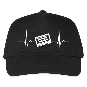 Heavy Metal Kassette EKG - Musik - Nostalgie - Kinder Basecap - Schwarz - Vorne