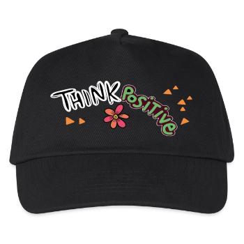 Think Positive - Kids’ Baseball Cap - black - Front