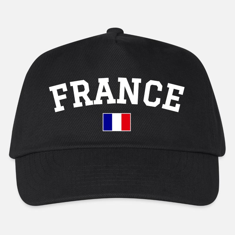 Drapeau français Dessin blanc - Casquette de baseball Enfant - noir