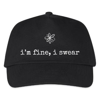 Je vais bien, je te jure, en disant un motif sarcastique de fleurs - Casquette de baseball Enfant - noir - Devant