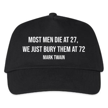 Death Irony Twain Quote - Kids’ Baseball Cap - black - Front