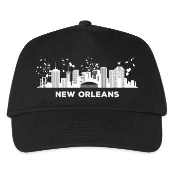 New Orleanian Skyline New Orleans - Kinder Basecap - Schwarz - Vorne