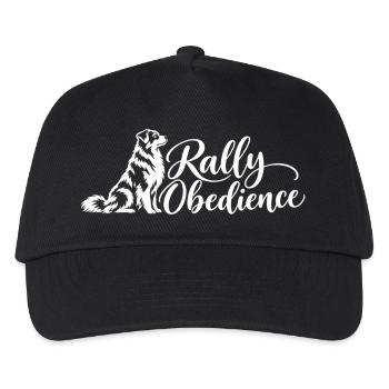 Rally Obedience – Australian Shepherd Aussie - Kinder Basecap - Schwarz - Vorne