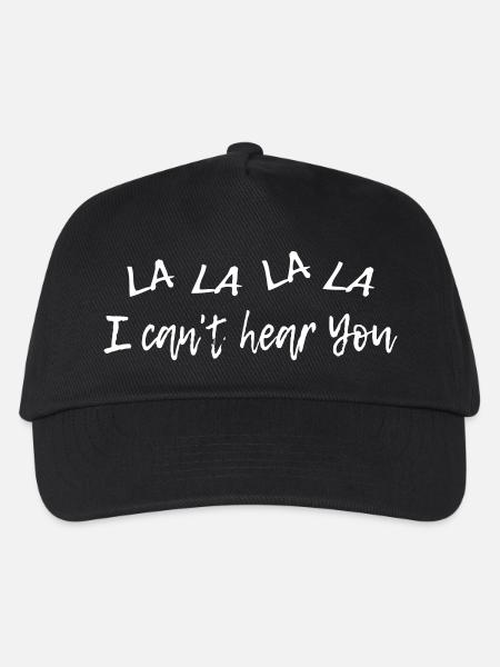 La la lustige Sprüche Spruch lustig frech cool - Kinder Basecap - Schwarz