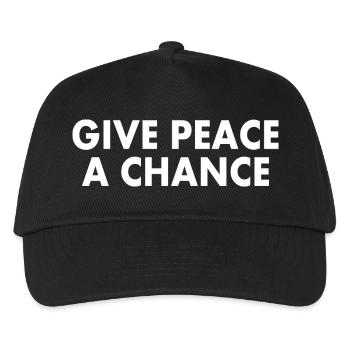 Give peace a chance - Kinder Basecap - Schwarz - Vorne