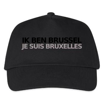 Je Suis Bruxelles - Casquette de baseball Enfant - noir - Devant