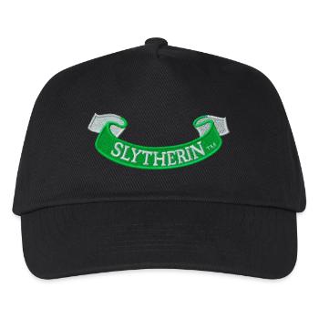 Harry Potter Bannière Serpentard Motif De Broderie - Casquette de baseball Enfant - noir - Devant
