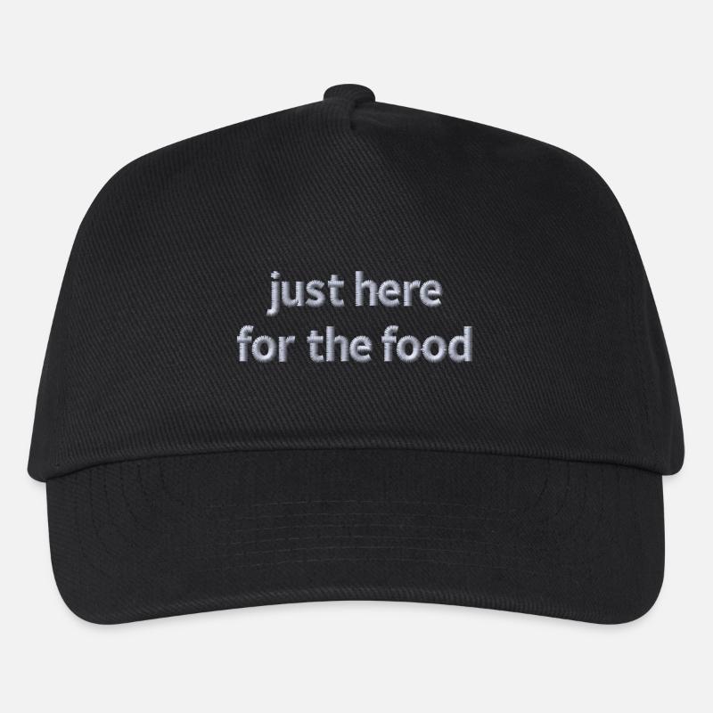 Foodlover Spruch bestickt - Kinder Basecap - Schwarz