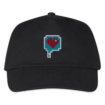 Cœur de pixel - Casquette de baseball Enfant - noir - Devant