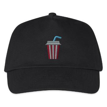 Embroidered lemonade cup - Kids’ Baseball Cap - black - Front