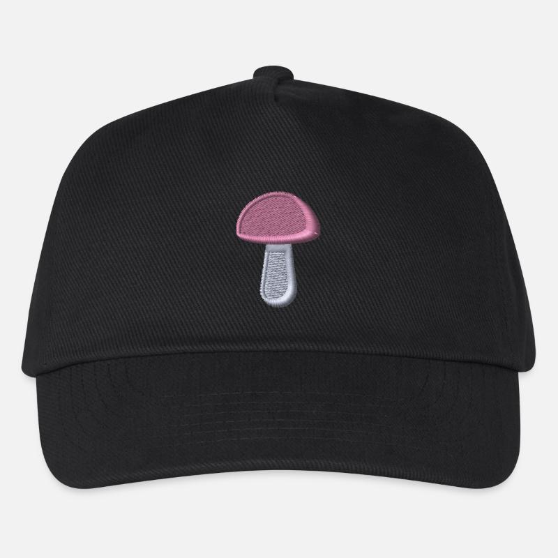 Pilz bestickt - Kinder Basecap - Schwarz