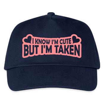 cute but taken quote - Kids’ Baseball Cap - navy - Front