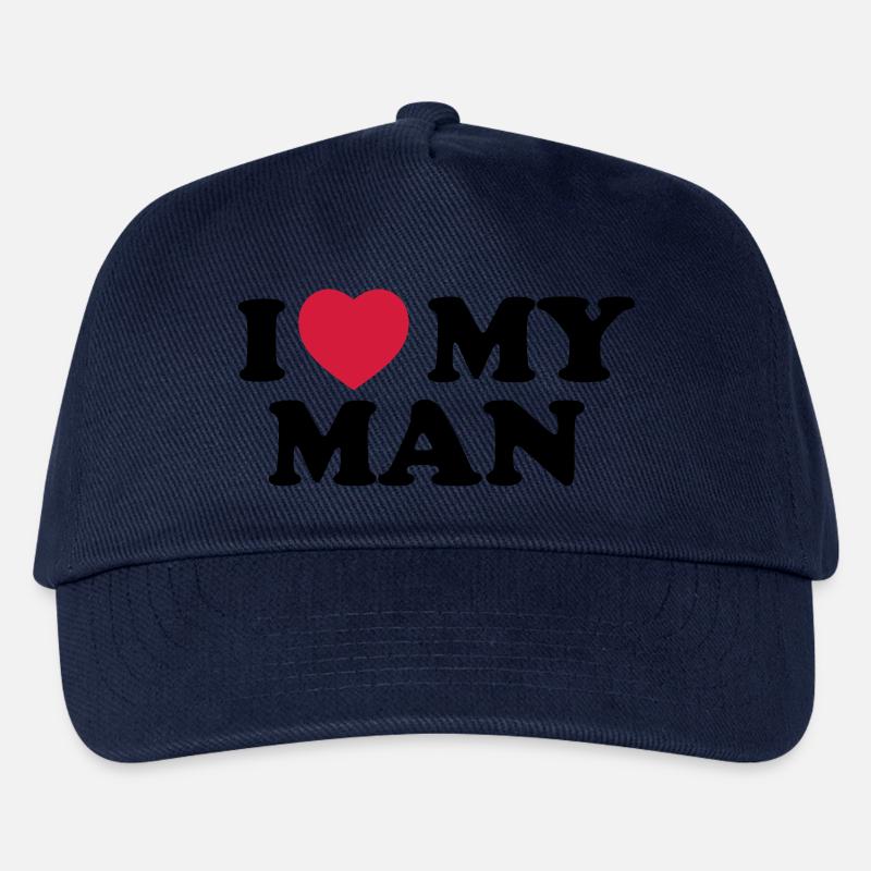 I love my man - Kinder Basecap - Navy
