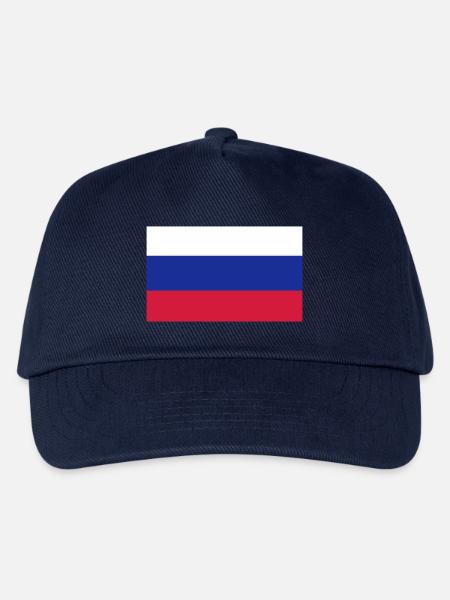Russland, Russia, Fahne, Flagge - Kinder Basecap - Navy