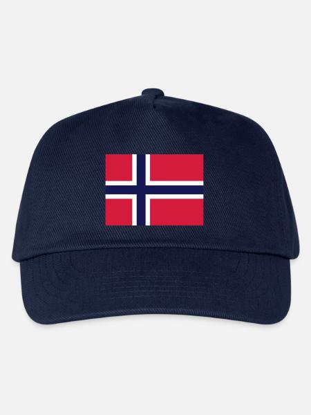 Nationalflagge von Norwegen - Kinder Basecap - Navy