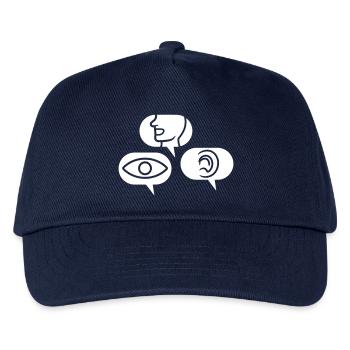 Entendre Voir parler bulles de discours - Casquette de baseball Enfant - marine - Devant