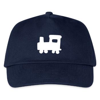Zug - Lokomotive - Lok - Kinder Basecap - Navy - Vorne