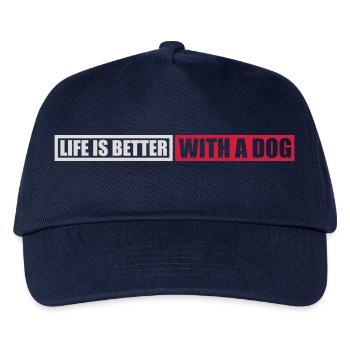 better with a dog - Kids’ Baseball Cap - navy - Front