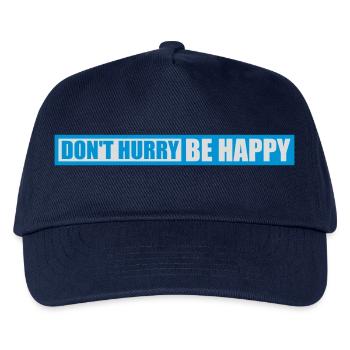 Ne vous dépêchez pas d’être heureux - Casquette de baseball Enfant - marine - Devant
