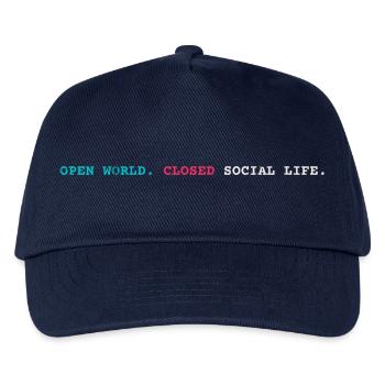 Open World Closed Social Life - Kinder Basecap - Navy - Vorne