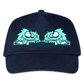 2 DJ Monster Freunde Horror Halloween Mischpult - Kinder Basecap - Navy - Vorne