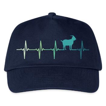 Goat heartbeat goats goat - Kids’ Baseball Cap - navy - Front