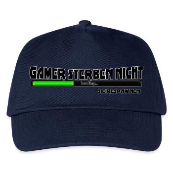 Gamer sterben nicht - Kinder Basecap - Navy - Vorne