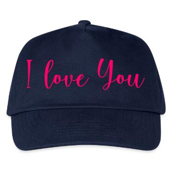 VALENTINSTAG. Junggesellinnenabschied. ICH LIEBE DICH. ICH LIEBE DICH. LIEBE - Kinder Basecap - Navy - Vorne
