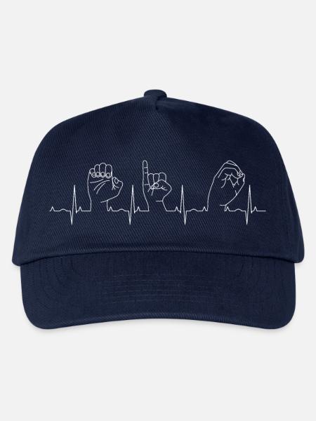 Gebärdensprache Herzschlag - Kinder Basecap - Navy