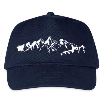 Panorama Mountain Weiß - Kinder Basecap - Navy - Vorne