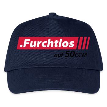 Furchtlos auf 50ccm Stolzer Mofa- und Mopedfahrer - Kinder Basecap - Navy - Vorne